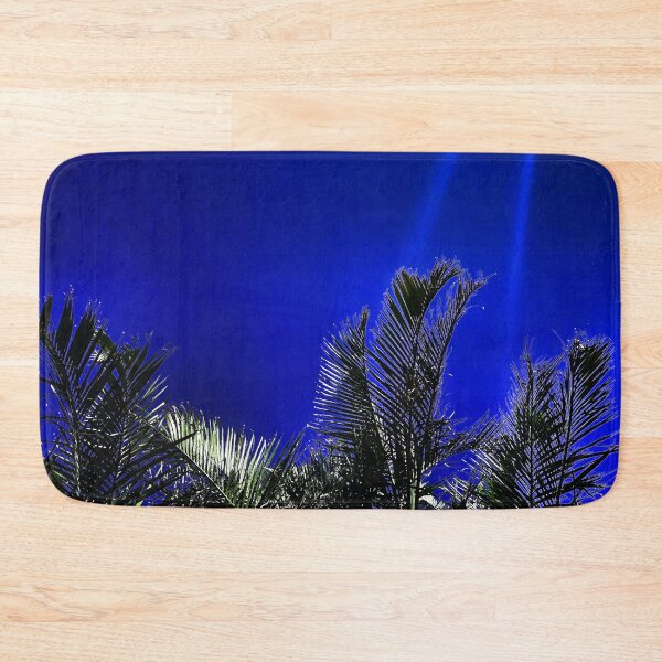 Item preview, Palm Leaves - Vivid Deep Ocean Blue - Summer Sun Streaks - Tropicalcore designed and sold by Beachy.