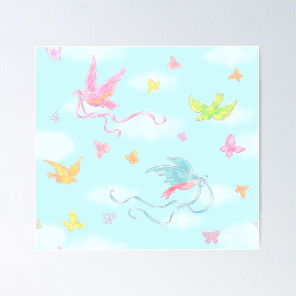 Birds and Butterflies Poster