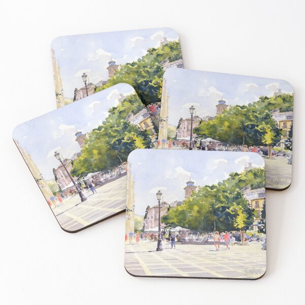 Item preview, La Plaza Nueva y La Iglesia de Santa Ana, Granada. designed and sold by Margaret Merry.