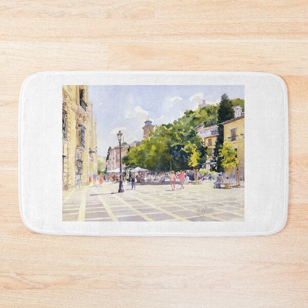 Item preview, La Plaza Nueva y La Iglesia de Santa Ana, Granada. designed and sold by Margaret Merry.