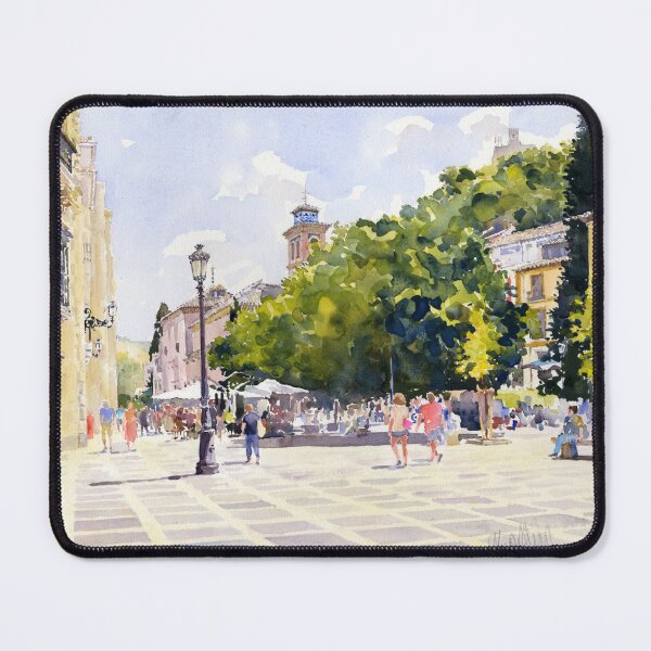 Item preview, La Plaza Nueva y La Iglesia de Santa Ana, Granada. designed and sold by Margaret Merry.