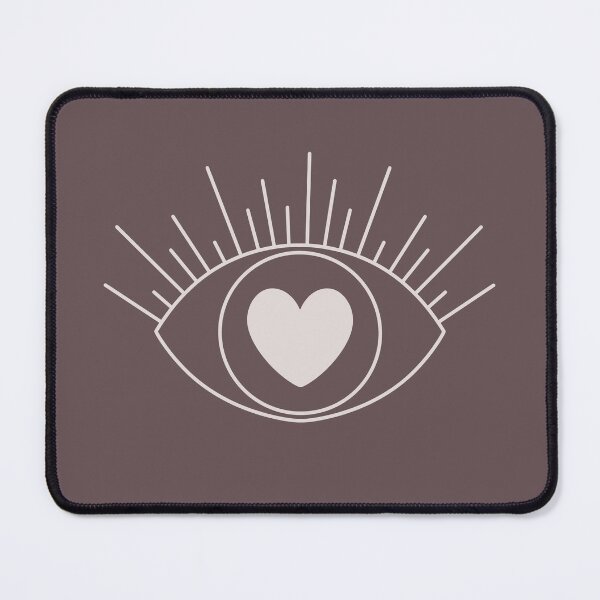 Item preview, Magical Mysterious Aesthetic Indie Style Pretty Heart Eye Walnut Brown designed and sold by scorpiolane.