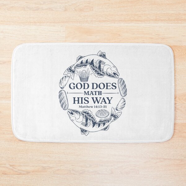 Item preview, God Does Math His Way Matthew 14 Verse 13 - 21 | Story of Five 5 Loaves And Two 2 Fishes | Thanksgiving | God Shall Supply | Miracle designed and sold by MJDezigns.