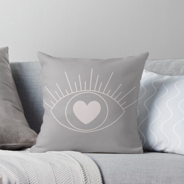 Item preview, Magical Mysterious Aesthetic Indie Style Pretty Heart Eye Gray Taupe designed and sold by scorpiolane.