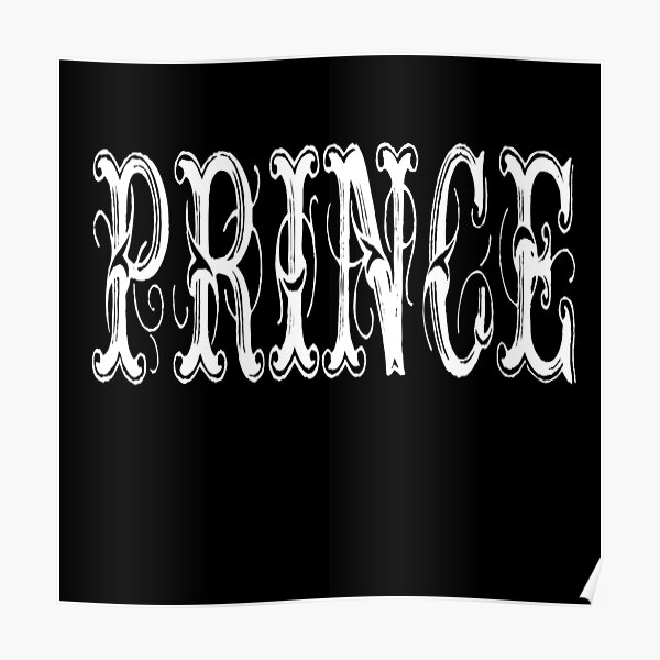 "Prince Vintage Letters" Poster for Sale by artbyomega Redbubble