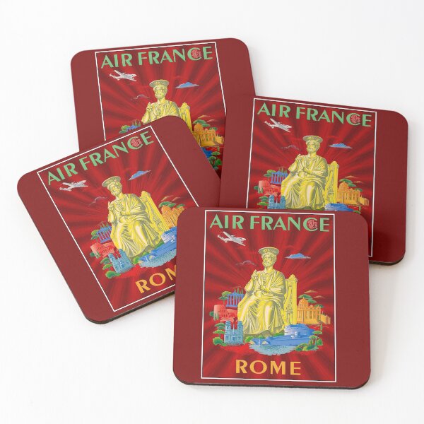 Item preview, AIR FRANCE : Vintage Fly to Rome Advertising Print designed and sold by posterbobs.