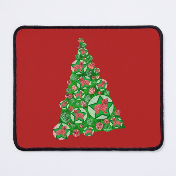 Item preview, Morkie Dog Silhouette Green Star Christmas designed and sold by AMSonArt.