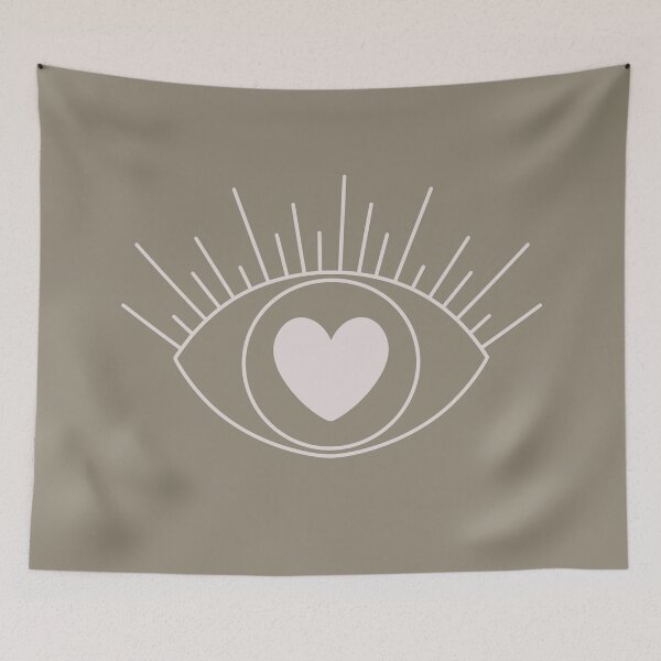 Item preview, Magical Mysterious Aesthetic Indie Style Pretty Heart Eye Muted Green designed and sold by scorpiolane.
