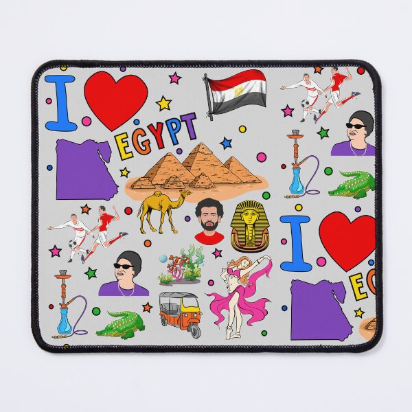 Item preview, I love Egypt. Hand drawn Egyptian symbols and Landmarks, map, flag  designed and sold by mashmosh.
