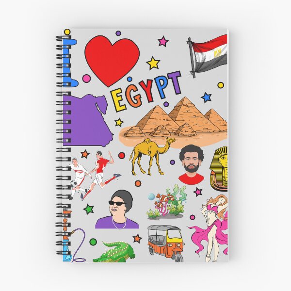 Item preview, I love Egypt. Hand drawn Egyptian symbols and Landmarks, map, flag  designed and sold by mashmosh.