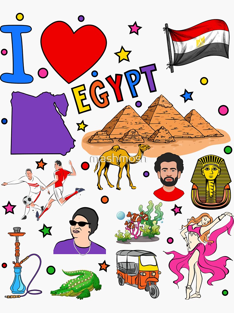 "Ich liebe Ägypten. ägyptische Symbole und Wahrzeichen