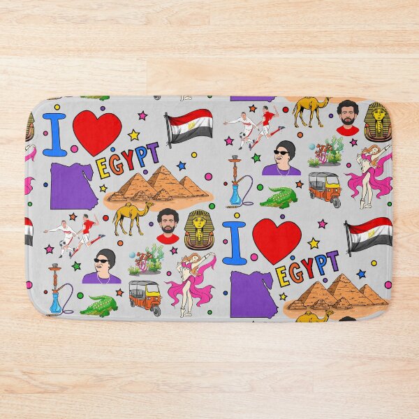 Item preview, I love Egypt. Hand drawn Egyptian symbols and Landmarks, map, flag designed and sold by mashmosh.