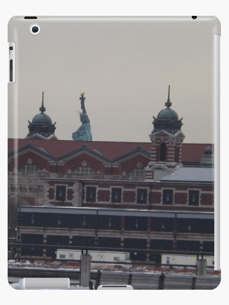 Ellis Island Statue Of Liberty View From Liberty State Park New Jersey Ipad Case Skin By Lenspiro Redbubble