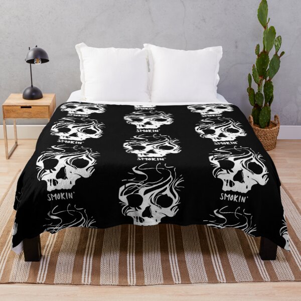 Item preview, Smokin' Black and White Skull Design designed and sold by CreativNode.