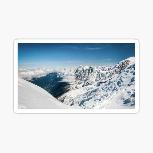 The valley and the mountain Sticker