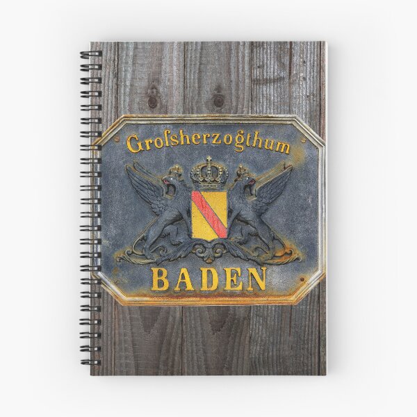 Item preview, old cast sign, Grand Duchy of Baden in front of a rustic wooden wall designed and sold by Jürgen Wiesler.