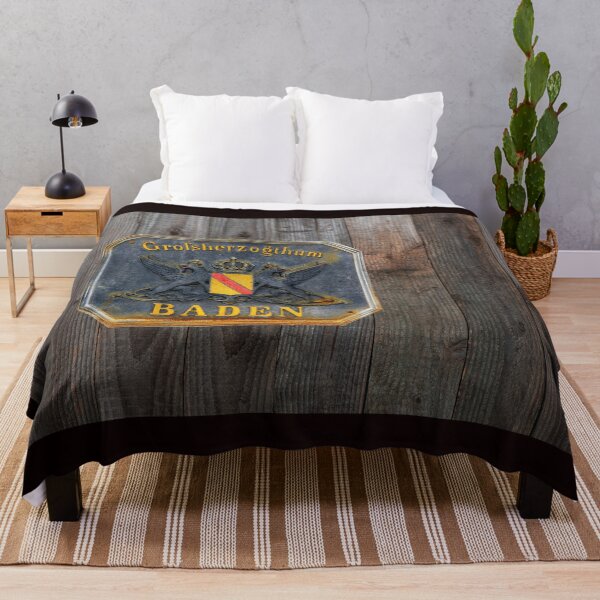 Item preview, old cast sign, Grand Duchy of Baden in front of a rustic wooden wall designed and sold by Jürgen Wiesler.