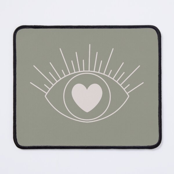 Item preview, Magical Mysterious Aesthetic Indie Style Pretty Heart Eye Sage Green designed and sold by scorpiolane.