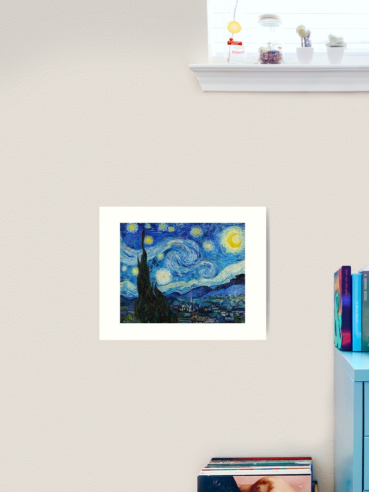 The Starry Night famous painting Vincent van Gogh from 1889 in high  resolution Art Print for Sale by Aleksandra P