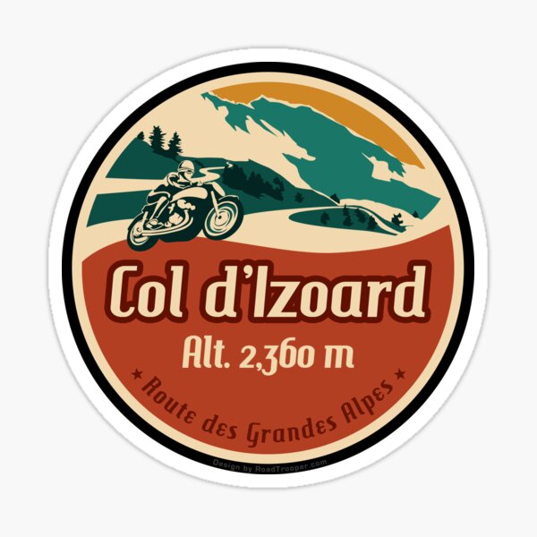 Col d'Izoard 01 Motorcycle T-Shirt + Sticker - Route des Grandes Alpes Sticker