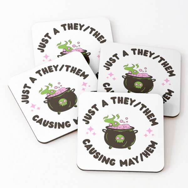 Item preview, They/Them May/Hem Kawaii Cauldron Pronouns designed and sold by prideXrainbow.