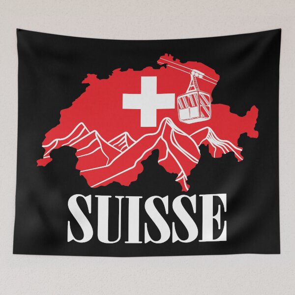 Item preview, Suisse Map Mountains Alps Since 1291 Schweiz Switzerland designed and sold by TravelScientist.
