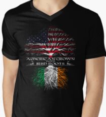American Grown with Irish Roots Men's V-Neck T-Shirt
