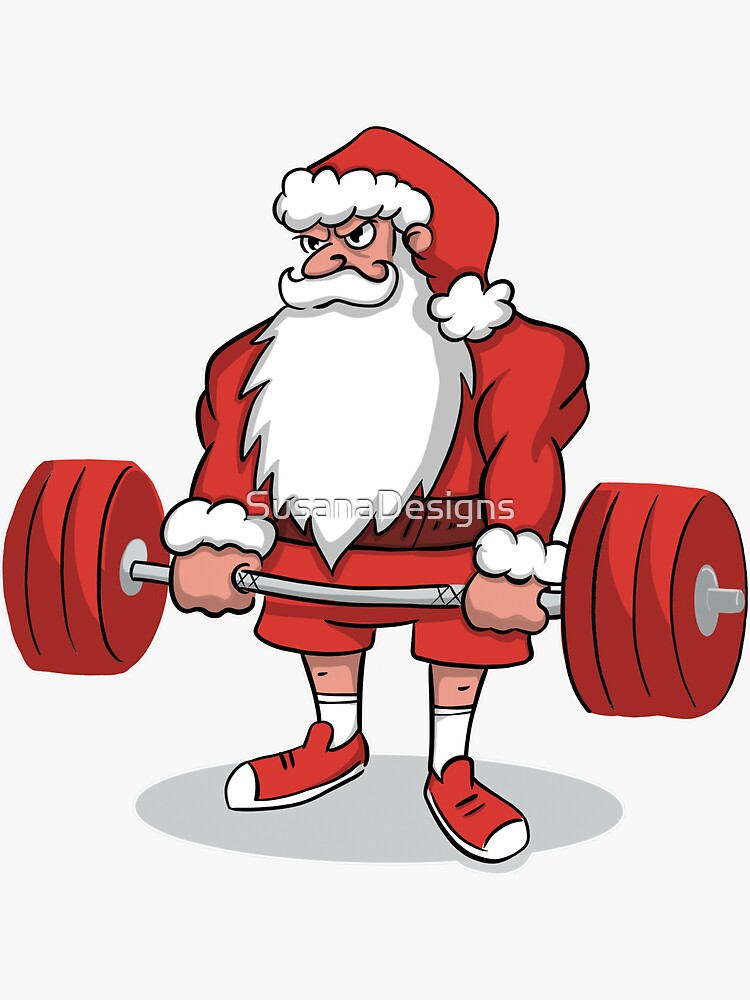 Santa Weight Lifting No Lift No Gift, Personalized Ceramic