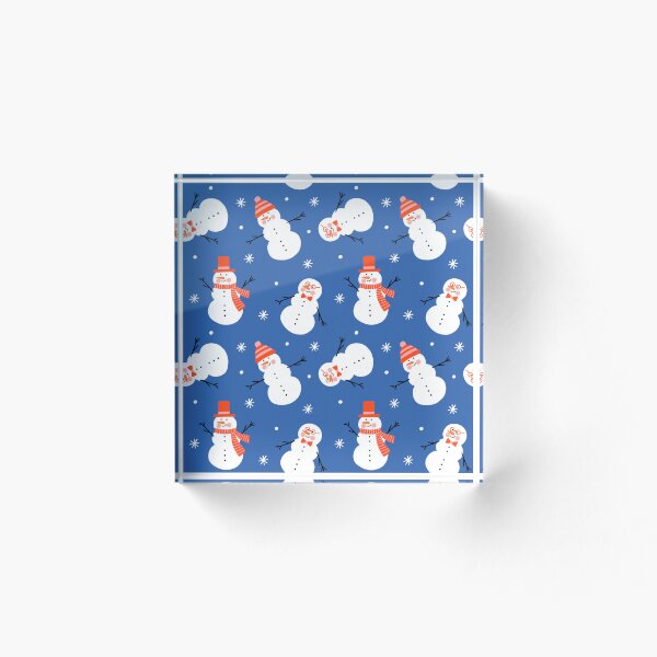 Item preview, Cute Snowman blue background designed and sold by Irenajh87.