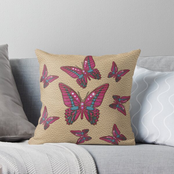 Item preview, Elegant Faux Leather Pink Butterfly Design designed and sold by k9printart.