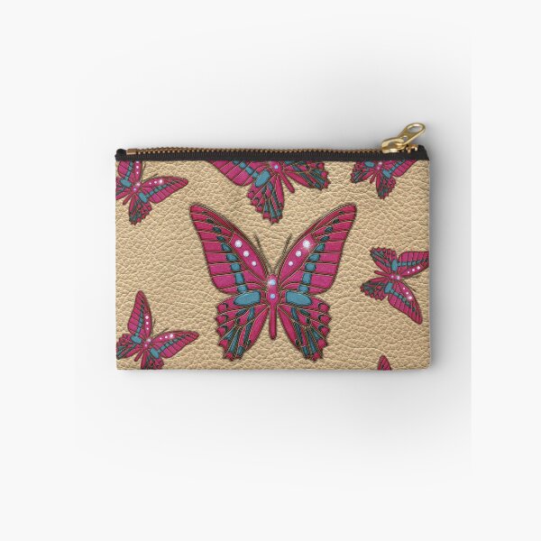 Item preview, Elegant Faux Leather Pink Butterfly Design designed and sold by k9printart.
