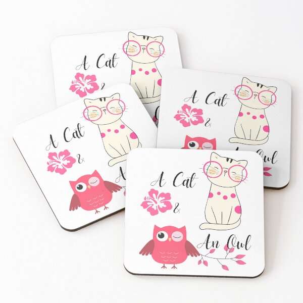 Item preview, A Cat and An Owl designed and sold by Inspirely.