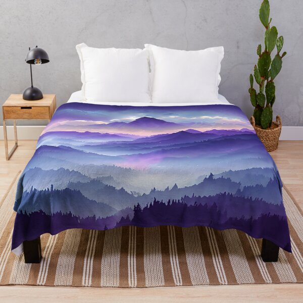 Item preview, Magical Anime Fantasy Purple Mountains Landscape - Genshin Impact Symbol Element Electro Lightning - Inazuma designed and sold by Fregoulix.