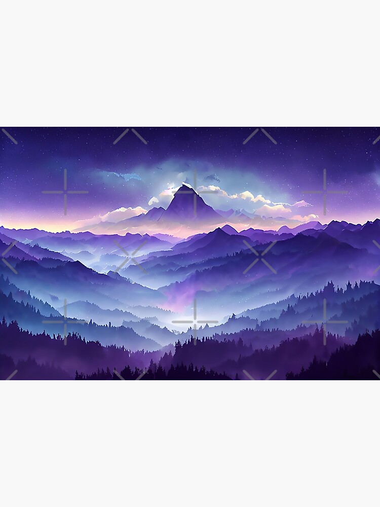 A stunning cute anime-style purpleish landscape in 4k resolution gif