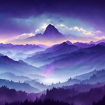 a valley surrounded by mountains, anime style, by | Stable Diffusion