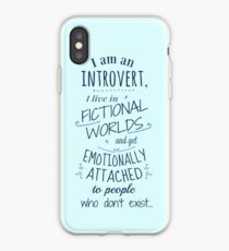 Vinilo o funda para iPhone mundos introvertidos, ficticios, personajes ficticios
