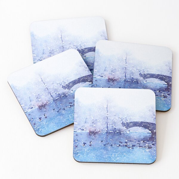 Item preview, Watercolor Winter In The City designed and sold by TheArtCave.