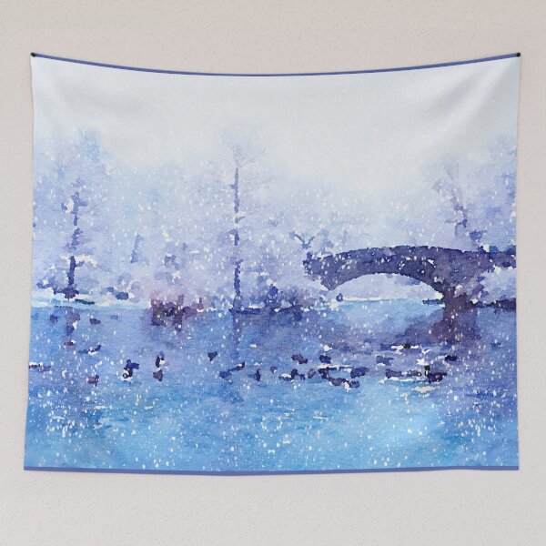 Item preview, Watercolor Winter In The City designed and sold by TheArtCave.