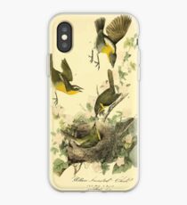 James Audubon Vector Rebuild - The Birds of America - From Drawings Made in the United States and Their Territories V 1-7 1840 - Yellow Breasted Chat iPhone-Hülle & Cover