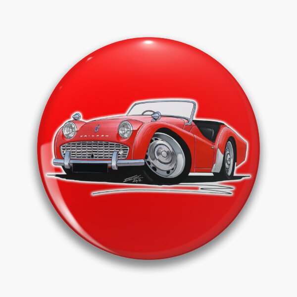 Item preview, Triumph TR3A Red designed and sold by Yeomans Cartoons.