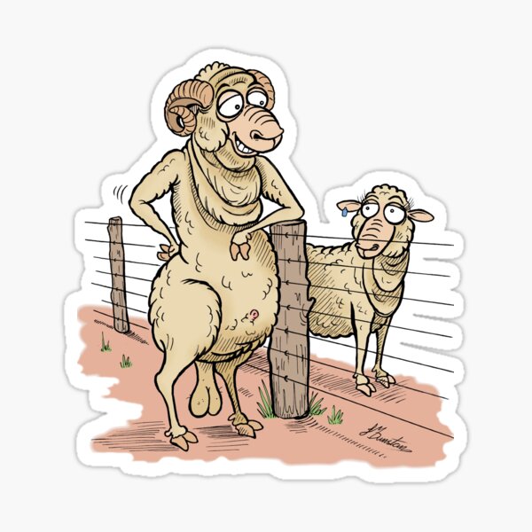 The Ewe Next Door Sticker