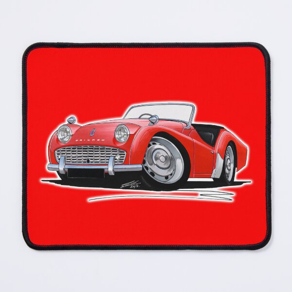 Item preview, Triumph TR3A Red designed and sold by Yeomans Cartoons.