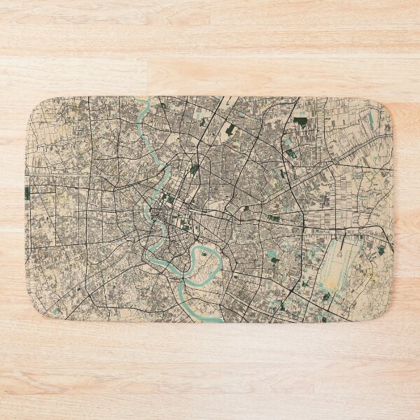 Item preview, Bangkok City Map of Thailand - Vintage designed and sold by deMAP.