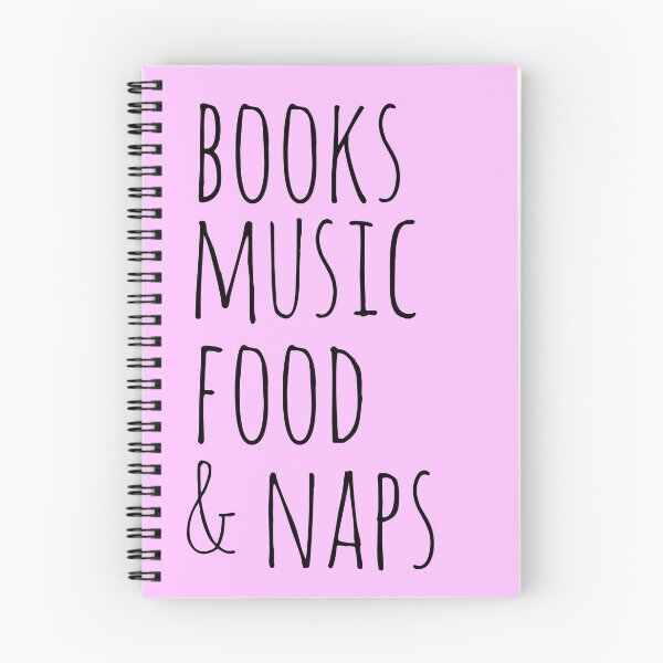 Aperçu de l'œuvre livres, musique, nourriture et siestes créée et vendue par FandomizedRose.