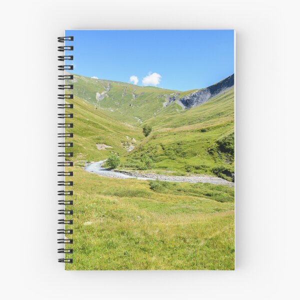 Item preview, Green Valley and river during summer in the French Alps designed and sold by stedata.