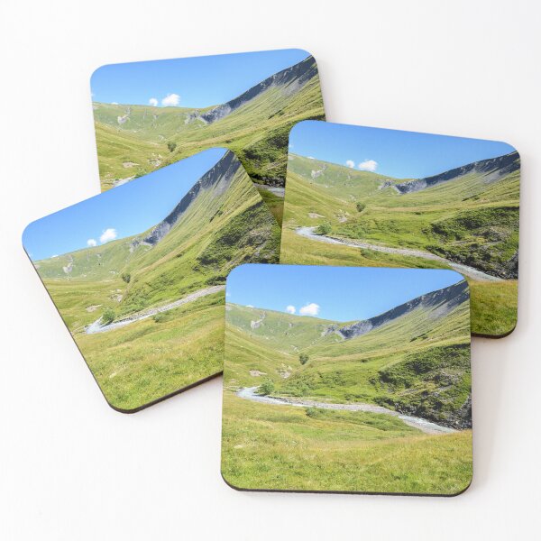 Item preview, Green Valley and river during summer in the French Alps designed and sold by stedata.