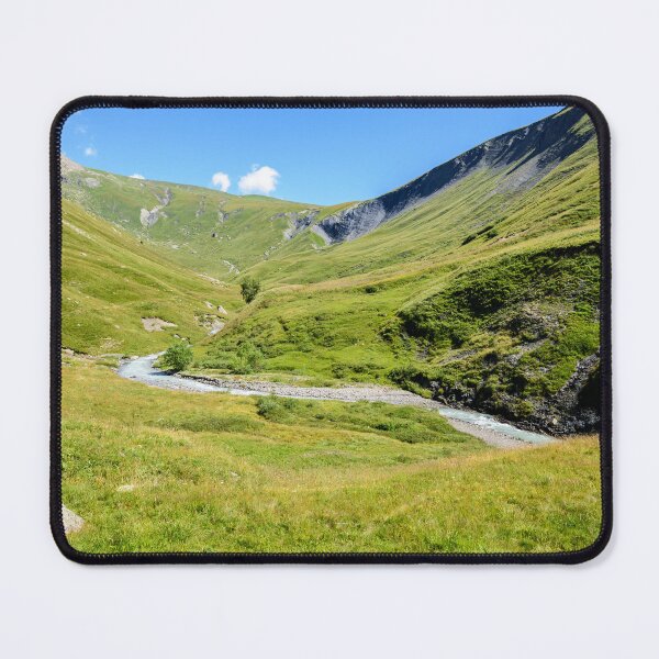 Item preview, Green Valley and river during summer in the French Alps designed and sold by stedata.