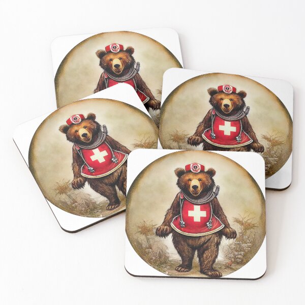 Item preview, Cartoon Medical Nurse Bear Sticker designed and sold by TheCreativeFab.