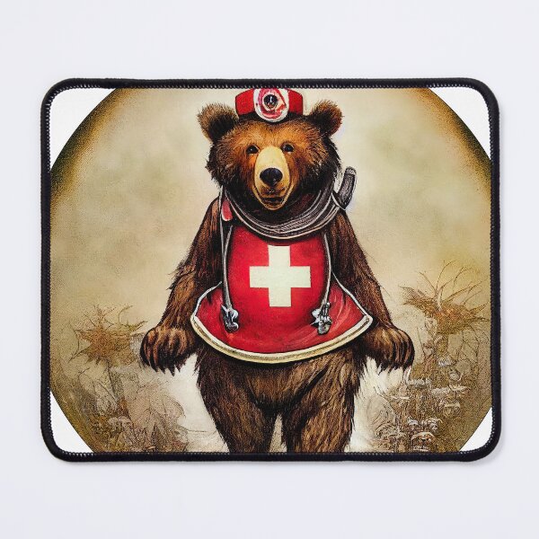 Item preview, Cartoon Medical Nurse Bear Sticker designed and sold by TheCreativeFab.