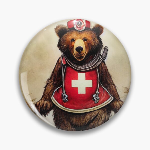 Item preview, Cartoon Medical Nurse Bear Sticker designed and sold by TheCreativeFab.